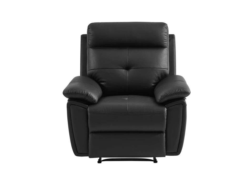 Fauteuil Relax En Cuir Noir VINETA 5 Fauteuil Relax En Cuir Noir VINETA – Image 3