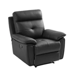 Fauteuil Relax En Cuir Noir VINETA 10 Fauteuil Relax En Cuir Noir VINETA -Promos Fauteora Magasin fauteuil 13484581