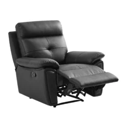 Fauteuil Relax En Cuir Noir VINETA 12 Fauteuil Relax En Cuir Noir VINETA -Promos Fauteora Magasin fauteuil 13484583