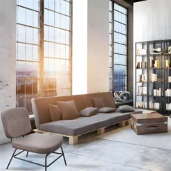 Fauteuil Lounge En Polyuréthane Detroit Gris -Promos Fauteora Magasin fauteuil 13498099