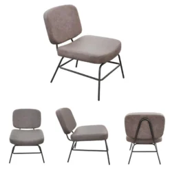 Fauteuil Lounge En Polyuréthane Detroit Gris -Promos Fauteora Magasin fauteuil 13498105