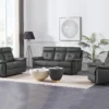 Fauteuil Relax En Cuir Gris VINETA -Promos Fauteora Magasin fauteuil 13621803