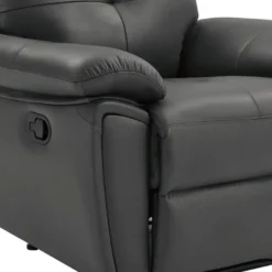 Fauteuil Relax En Cuir Gris VINETA -Promos Fauteora Magasin fauteuil 13621815