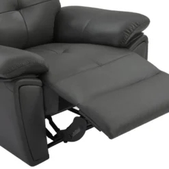 Fauteuil Relax En Cuir Gris VINETA -Promos Fauteora Magasin fauteuil 13621817