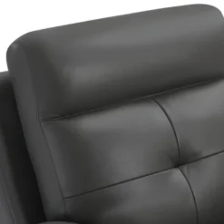 Fauteuil Relax En Cuir Gris VINETA -Promos Fauteora Magasin fauteuil 13621821