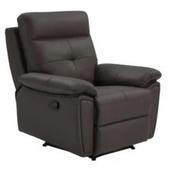 Fauteuil Relax En Cuir Marron VINETA -Promos Fauteora Magasin fauteuil 13621979