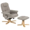 Fauteuil De Relaxation CHARLY Avec Repose-pieds Pouf Siège Pivotant Dossier Inclinable Assise Rembourrée Relax, En Tissu Gris 1 Fauteuil De Relaxation CHARLY Avec Repose-pieds Pouf Siège Pivotant Dossier Inclinable Assise Rembourrée Relax, En Tissu Gris -Promos Fauteora Magasin fauteuil 13669929