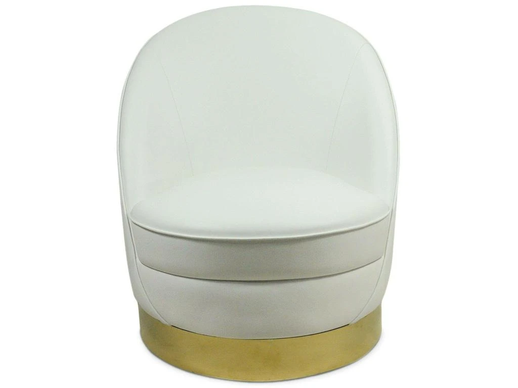 Fauteuil Arrondi Aristy Simili Blanc 4 Fauteuil Arrondi Aristy Simili Blanc – Image 2