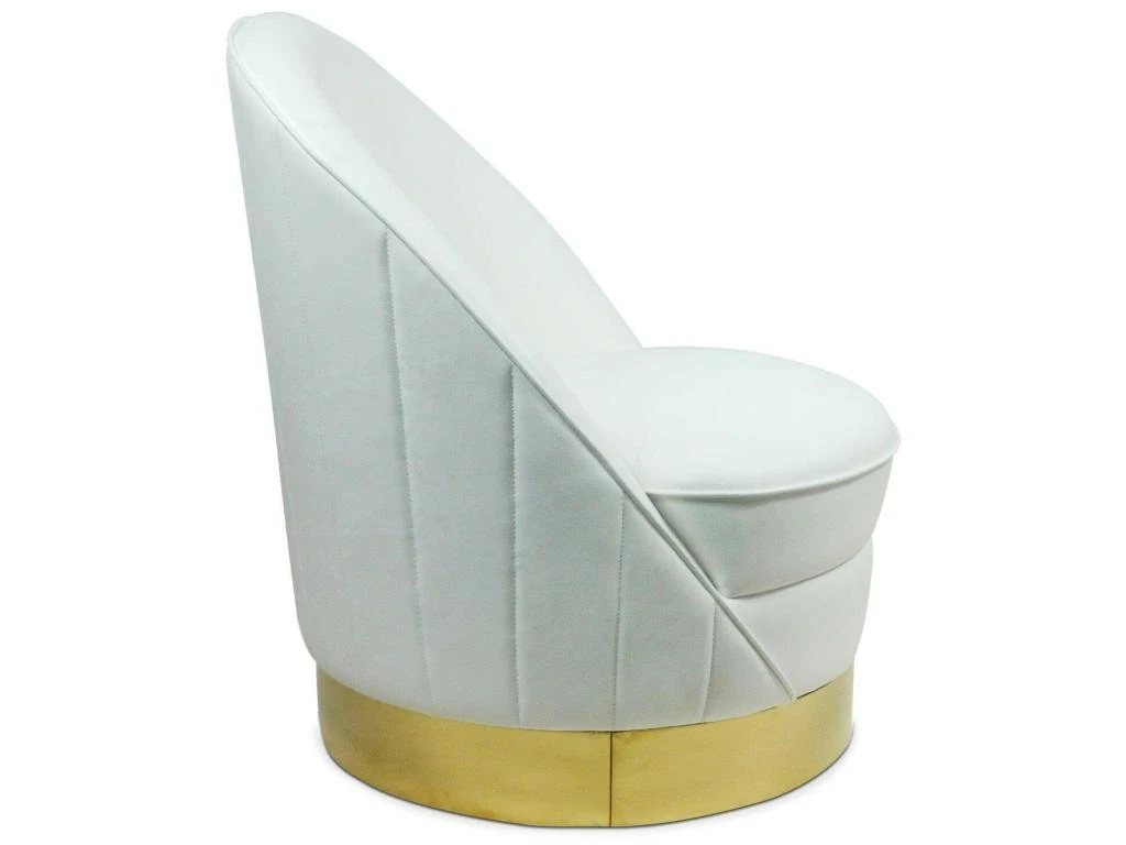 Fauteuil Arrondi Aristy Simili Blanc 5 Fauteuil Arrondi Aristy Simili Blanc – Image 3