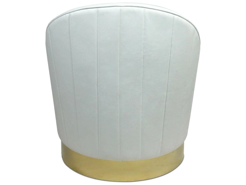 Fauteuil Arrondi Aristy Simili Blanc 6 Fauteuil Arrondi Aristy Simili Blanc – Image 4