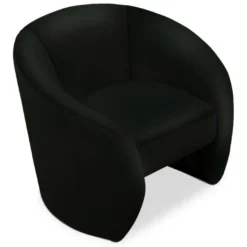 Fauteuil Arrondi Adamante Simili Noir