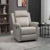 Fauteuil De Relaxation Inclinable Avec Repose-pied Ajustable Revêtement Microfibre Polyester Gris -Promos Fauteora Magasin fauteuil 13884729