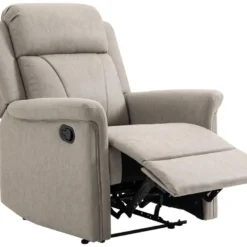 Fauteuil De Relaxation Inclinable Avec Repose-pied Ajustable Revêtement Microfibre Polyester Gris -Promos Fauteora Magasin fauteuil 13884735