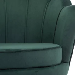 Fauteuil Coquillage En Velours Vert Sapin DANDELION De Pascal Morabito -Promos Fauteora Magasin fauteuil 13898731
