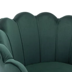 Fauteuil Coquillage En Velours Vert Sapin DANDELION De Pascal Morabito -Promos Fauteora Magasin fauteuil 13898743