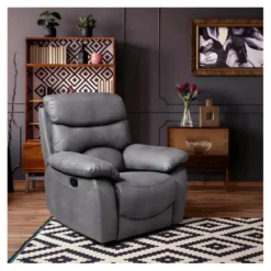 Fauteuil Relax Manuel - Tissu Gris -Promos Fauteora Magasin fauteuil 13923905