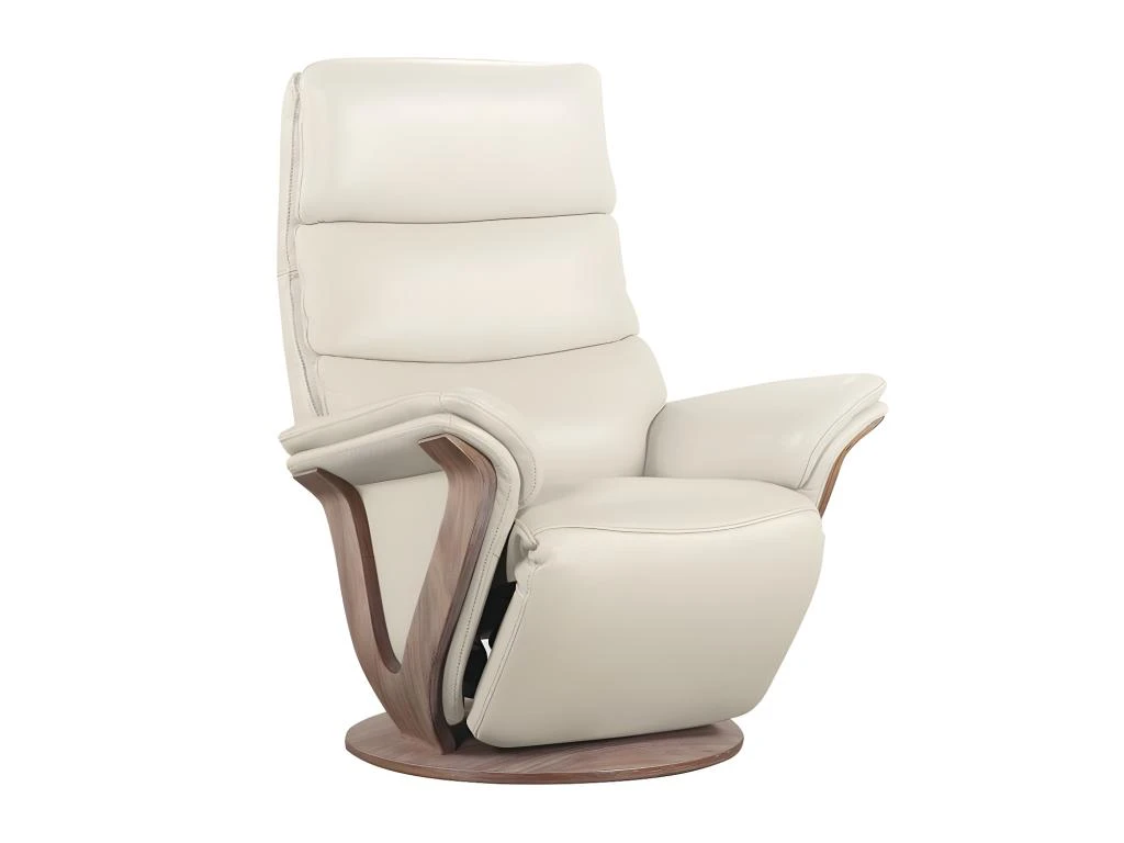 Fauteuil De Relaxation électrique Cuir Mastic - FRUITY 3 Fauteuil De Relaxation électrique Cuir Mastic - FRUITY