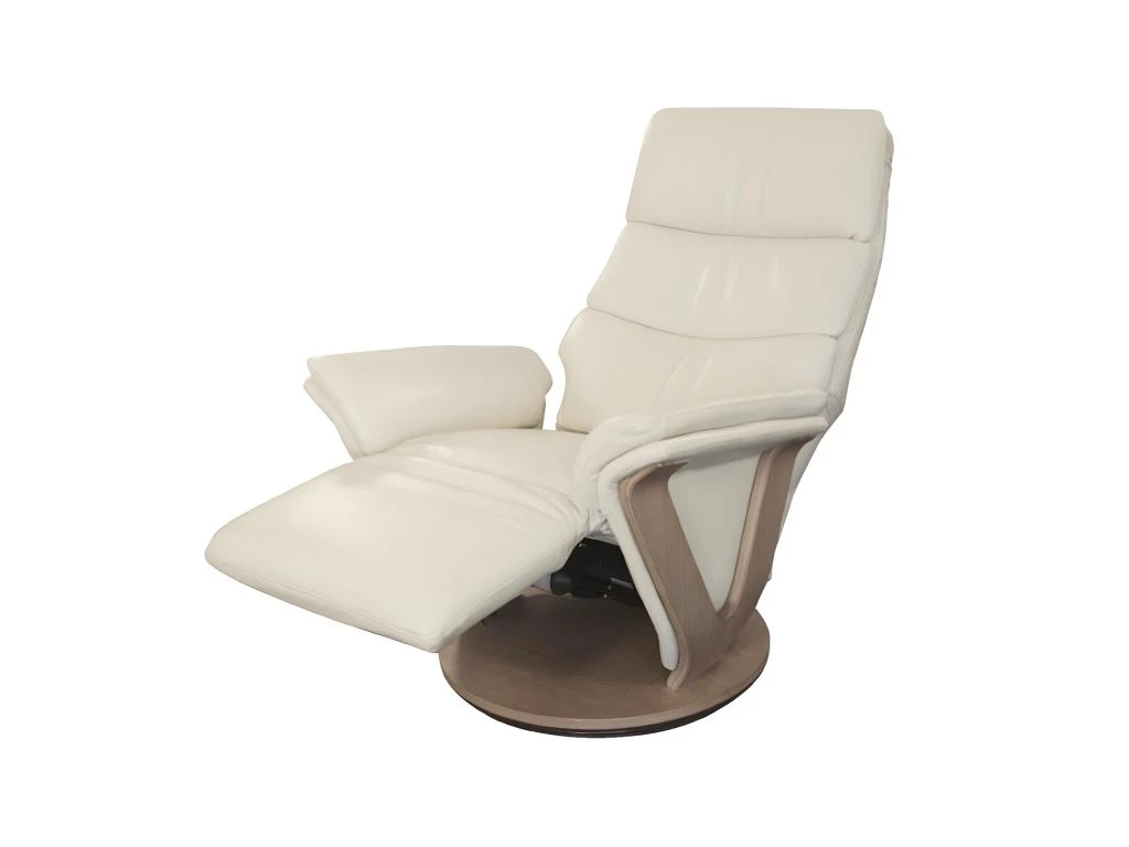 Fauteuil De Relaxation électrique Cuir Mastic - FRUITY 5 Fauteuil De Relaxation électrique Cuir Mastic - FRUITY – Image 3