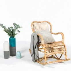 Rocking Chair En Rotin Naturel Moka -Promos Fauteora Magasin fauteuil 13933797