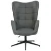 URBAN MEUBLE Fauteuil Scandinave Chaise Pivotant Pour Bureau Salon Chambre Avec Un Revêtement En Velours Des Accoudoirs Rembourés, Métal, Gris, 70*80*100CM -Promos Fauteora Magasin fauteuil 14021549