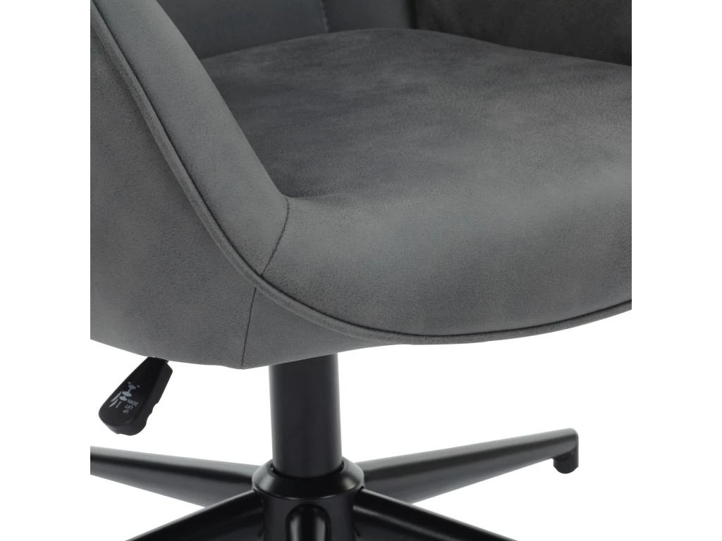 URBAN MEUBLE Fauteuil Scandinave Chaise Pivotant Pour Bureau Salon Chambre Avec Un Revêtement En Velours Des Accoudoirs Rembourés, Métal, Gris, 70*80*100CM 5 URBAN MEUBLE Fauteuil Scandinave Chaise Pivotant Pour Bureau Salon Chambre Avec Un Revêtement En Velours Des Accoudoirs Rembourés, Métal, Gris, 70*80*100CM – Image 3