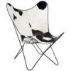 Fauteuil Design Peau De Vache "Papillon" 92cm Noir & Blanc -Promos Fauteora Magasin fauteuil 14214405