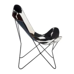 Fauteuil Design Peau De Vache "Papillon" 92cm Noir & Blanc -Promos Fauteora Magasin fauteuil 14214411