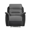 Fauteuil De Relaxation 1 Place En Microfibre Et Simili LÉON - Gris Et Noir 2 Fauteuil De Relaxation 1 Place En Microfibre Et Simili LÉON - Gris Et Noir -Promos Fauteora Magasin fauteuil 14639255
