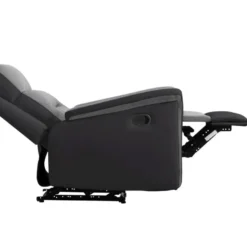 Fauteuil De Relaxation 1 Place En Microfibre Et Simili LÉON - Gris Et Noir 16 Fauteuil De Relaxation 1 Place En Microfibre Et Simili LÉON - Gris Et Noir -Promos Fauteora Magasin fauteuil 14639263