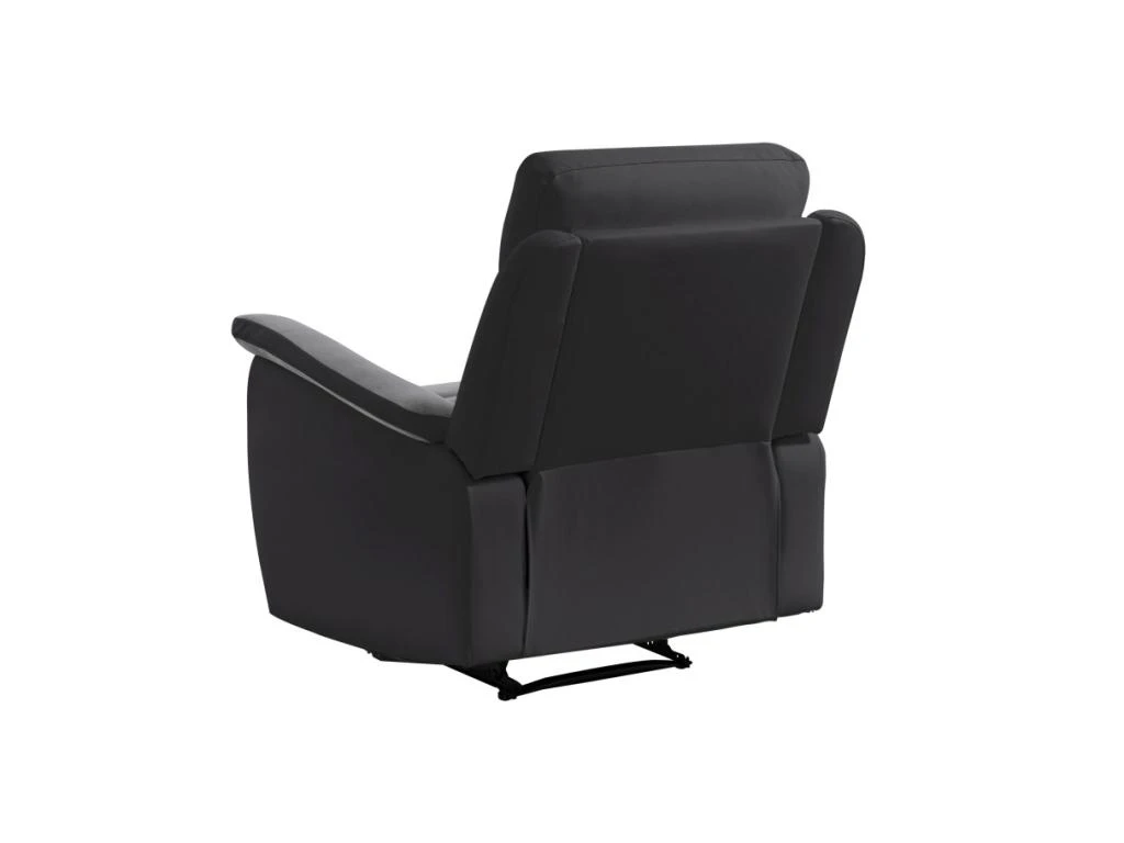 Fauteuil De Relaxation 1 Place En Microfibre Et Simili LÉON - Gris Et Noir 11 Fauteuil De Relaxation 1 Place En Microfibre Et Simili LÉON - Gris Et Noir – Image 9