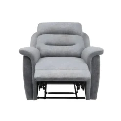 Fauteuil De Relaxation 1 Place En Tissu Gris LÉON - Gris Clair -Promos Fauteora Magasin fauteuil 14639303
