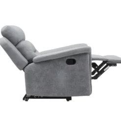 Fauteuil De Relaxation 1 Place En Tissu Gris LÉON - Gris Clair -Promos Fauteora Magasin fauteuil 14639305