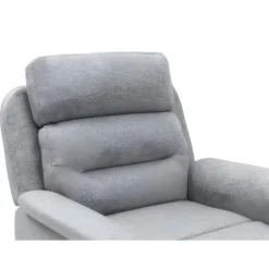 Fauteuil De Relaxation 1 Place En Tissu Gris LÉON - Gris Clair -Promos Fauteora Magasin fauteuil 14639311