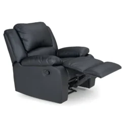 Fauteuil Relaxation 1 Place Simili Cuir DETENTE - Noir -Promos Fauteora Magasin fauteuil 14639321