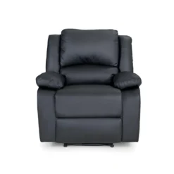 Fauteuil Relaxation 1 Place Simili Cuir DETENTE - Noir -Promos Fauteora Magasin fauteuil 14639327