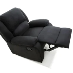Fauteuil Relaxation 1 Place Microfibre Noire DETENTE -Promos Fauteora Magasin fauteuil 14639395