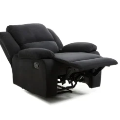 Fauteuil Relaxation 1 Place Microfibre Noire DETENTE -Promos Fauteora Magasin fauteuil 14639401
