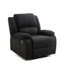 Fauteuil Relaxation 1 Place Microfibre Noire DETENTE -Promos Fauteora Magasin fauteuil 14639405