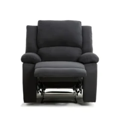 Fauteuil Relaxation 1 Place Microfibre Noire DETENTE -Promos Fauteora Magasin fauteuil 14639407