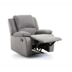 Fauteuil Relaxation 1 Place Microfibre Grise DETENTE -Promos Fauteora Magasin fauteuil 14639443
