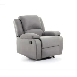 Fauteuil Relaxation 1 Place Microfibre Grise DETENTE -Promos Fauteora Magasin fauteuil 14639445