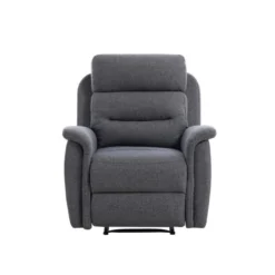 Fauteuil De Relaxation 1 Place En Tissu Gris LÉON - Gris Anthracite