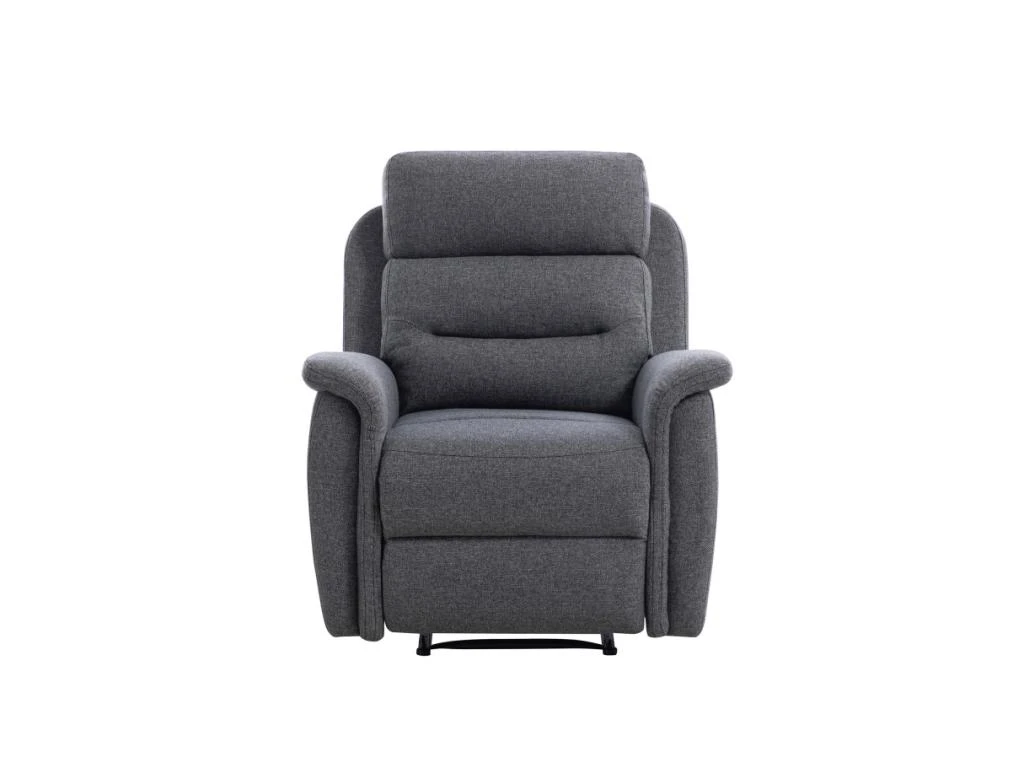 Fauteuil De Relaxation 1 Place En Tissu Gris LÉON - Gris Anthracite 3 Fauteuil De Relaxation 1 Place En Tissu Gris LÉON - Gris Anthracite