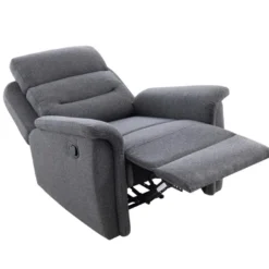 Fauteuil De Relaxation 1 Place En Tissu Gris LÉON - Gris Anthracite 15 Fauteuil De Relaxation 1 Place En Tissu Gris LÉON - Gris Anthracite -Promos Fauteora Magasin fauteuil 14639591
