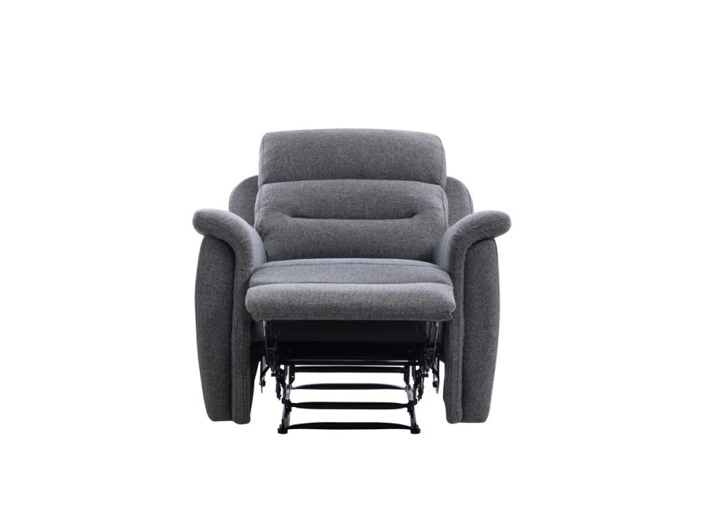Fauteuil De Relaxation 1 Place En Tissu Gris LÉON - Gris Anthracite 7 Fauteuil De Relaxation 1 Place En Tissu Gris LÉON - Gris Anthracite – Image 5