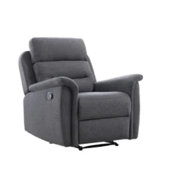 Fauteuil De Relaxation 1 Place En Tissu Gris LÉON - Gris Anthracite 19 Fauteuil De Relaxation 1 Place En Tissu Gris LÉON - Gris Anthracite -Promos Fauteora Magasin fauteuil 14639599