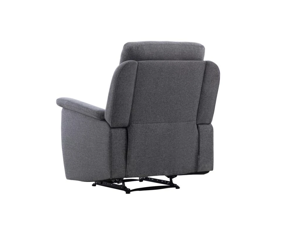 Fauteuil De Relaxation 1 Place En Tissu Gris LÉON - Gris Anthracite 11 Fauteuil De Relaxation 1 Place En Tissu Gris LÉON - Gris Anthracite – Image 9
