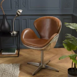 GASTON - Fauteuil Marron NEVADA Vintage Cuir Pied Aluminium 10 GASTON - Fauteuil Marron NEVADA Vintage Cuir Pied Aluminium -Promos Fauteora Magasin fauteuil 14650525