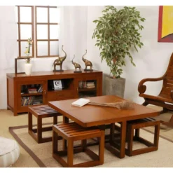 EDEN - Rockingchair Marron Bois Mindi -Promos Fauteora Magasin fauteuil 14651835