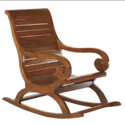 EDEN - Rockingchair Marron Bois Mindi -Promos Fauteora Magasin fauteuil 14651837